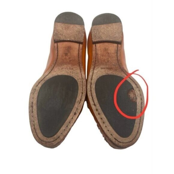 Cole Haan Burnt Orange Patent Leather Loafers Size 7.5 - Picture 8 of 9